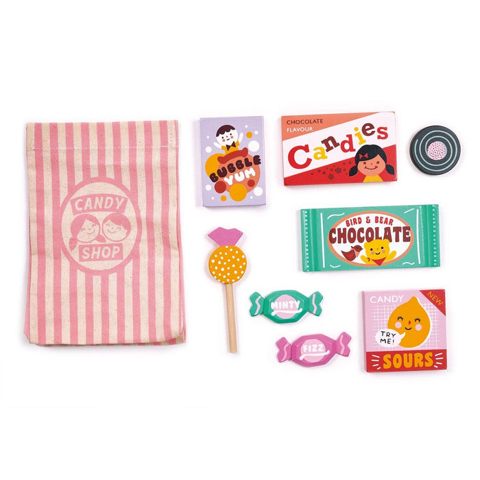 Wooden Candy Shop Bag Pretend Play Set