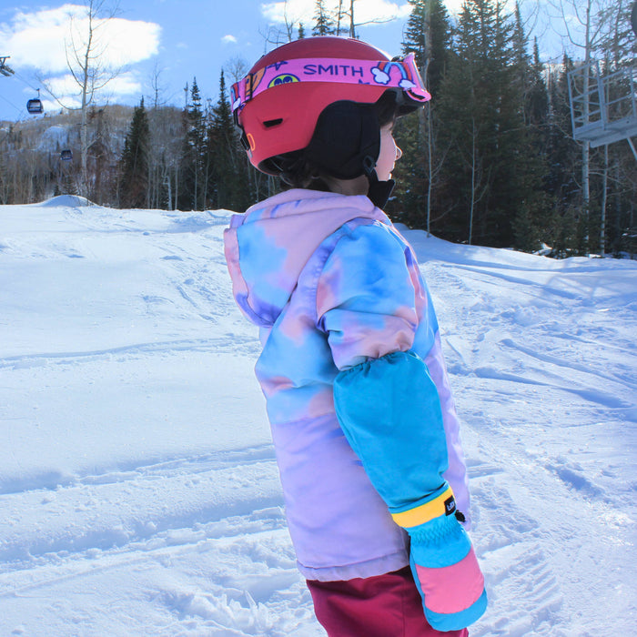 Neon Lights Kids Winter Mittens