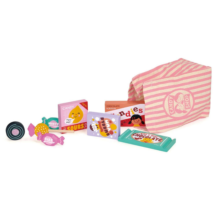 Wooden Candy Shop Bag Pretend Play Set
