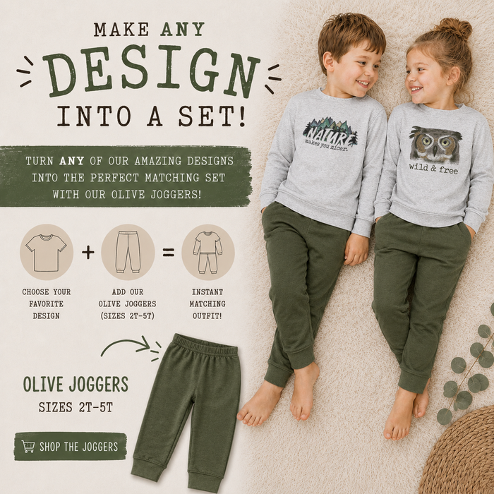"Child of the wild" Woodland Bear Toddler Boy Clothes Kids