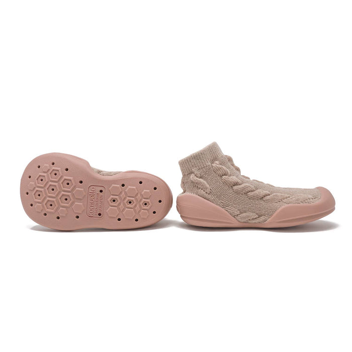 Brandy Rose Cable Knit Baby Crib Shoes