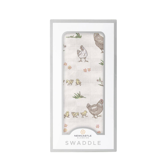 Farm Chickens Bamboo Swaddle