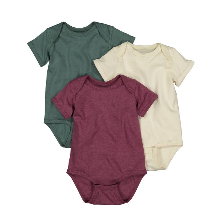 Rabbit Skins Baby Bodysuit 3-Pack- Yuletide