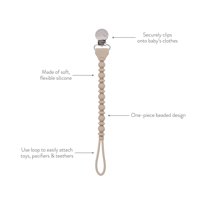 Sweetie Strap Beaded Silicone Pacifier Clip