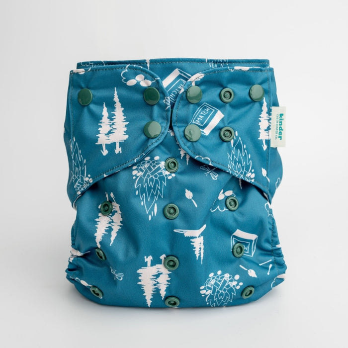 Nature: Essentials Pocket Cloth Diaper with Athletic Wicking Jersey, Grows with your Baby