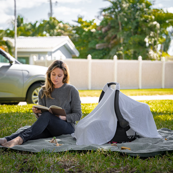 Baby Car Seat Cover in White