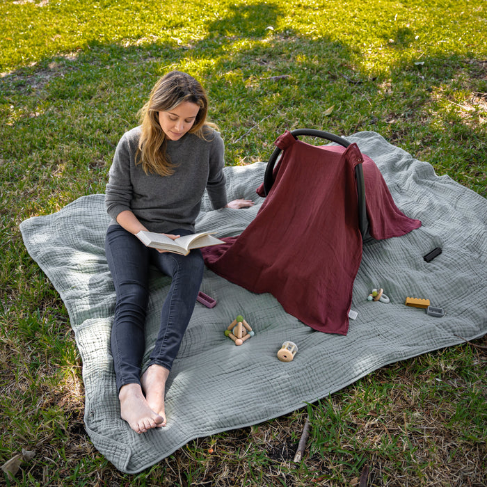 Baby Car Seat Cover in Wine