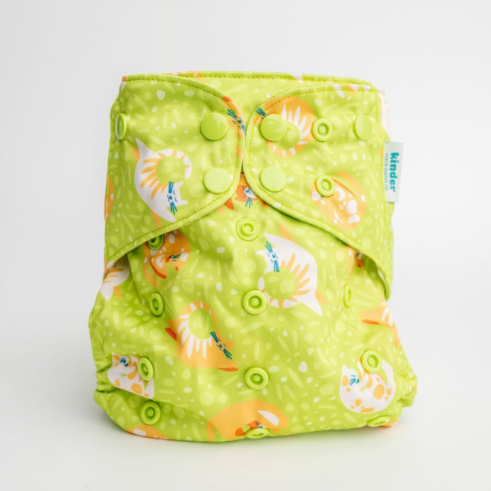 Animals and Insects: Essentials Pocket Cloth Diaper with Athletic Wicking Jersey, Grows with your Baby