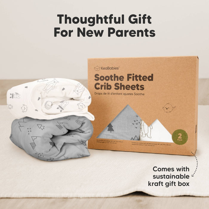 Woodland 2-pack Organic Cotton Fitted Crib Sheet - Nature Baby Outfitter