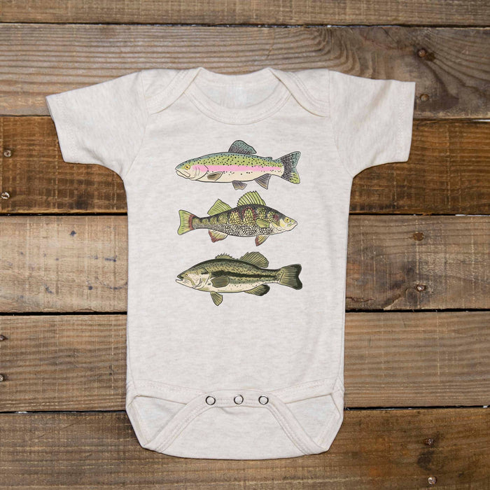 Three Fish Summer Bodysuit - Nature Baby Outfitter