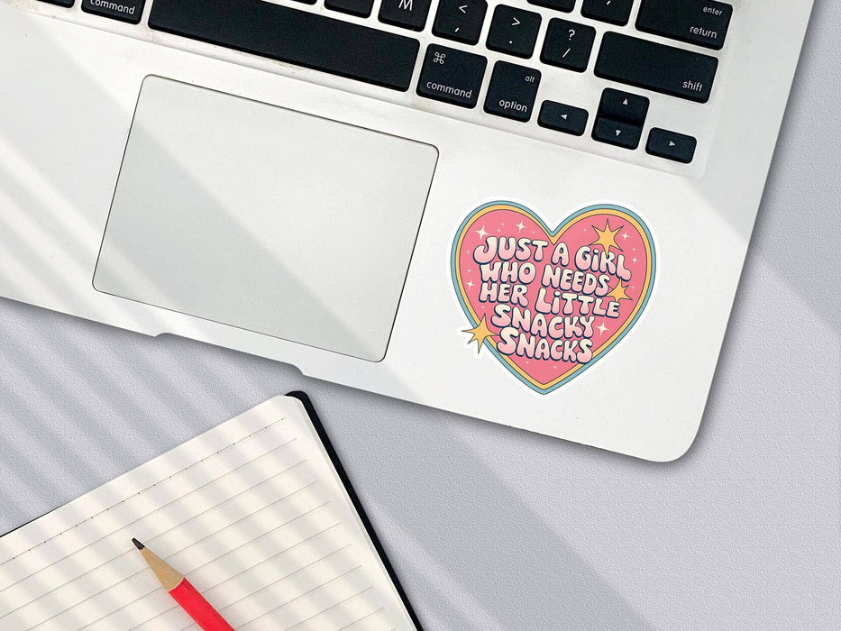 Just a Girl Who Needs Her Little Snacky Snacks Sticker