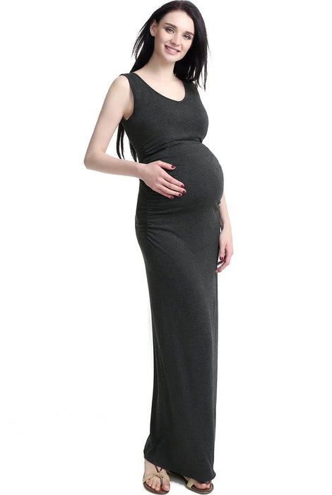 Black "Jane" Lace Back Maxi Dress Black Kimi + Kai Maternity