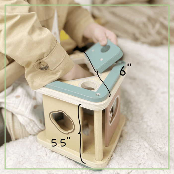 Wooden Shape Sorter - Classic Montessori Learning Toy Ages 1-3