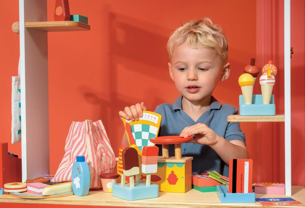 Wooden Candy Shop Bag Pretend Play Set