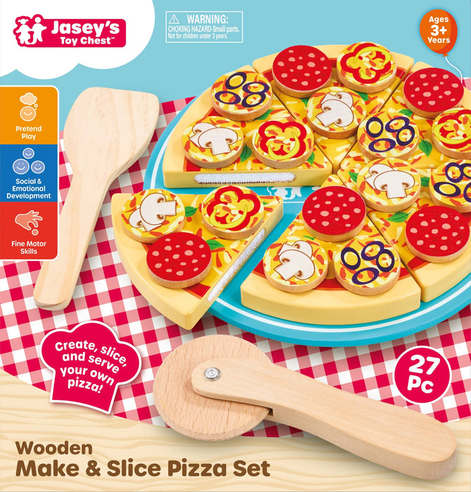 Wooden Make & Slice Pizza Set