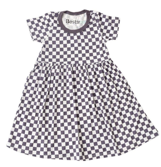 Charcoal Checks Dress
