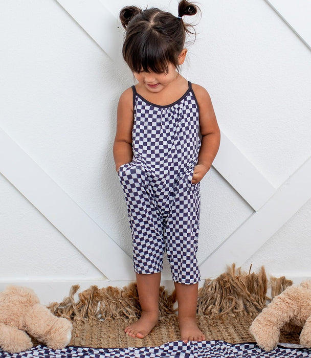 Charcoal Checks Jumpsuit