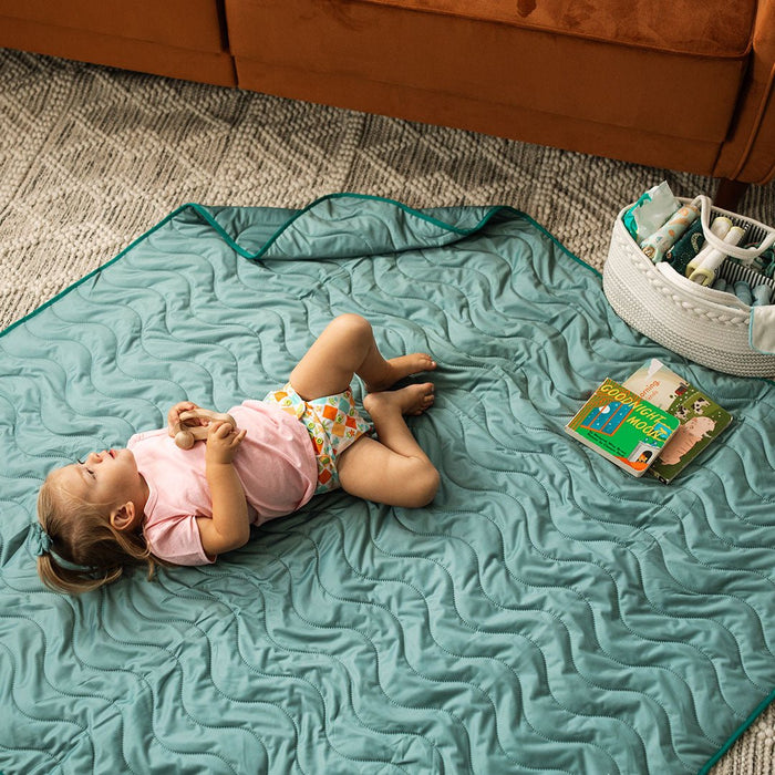 Anywhere Adventure Play Mat, Featuring Quilted Wipeable Machine Washable Fabric