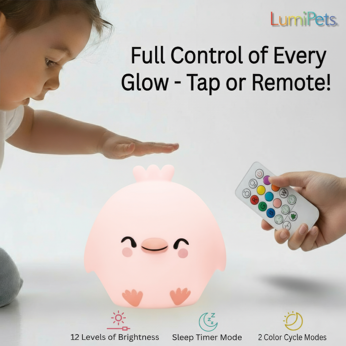 LumiPets® Clara the Chicken- Children's Touch Night Light - Nature Baby Outfitter