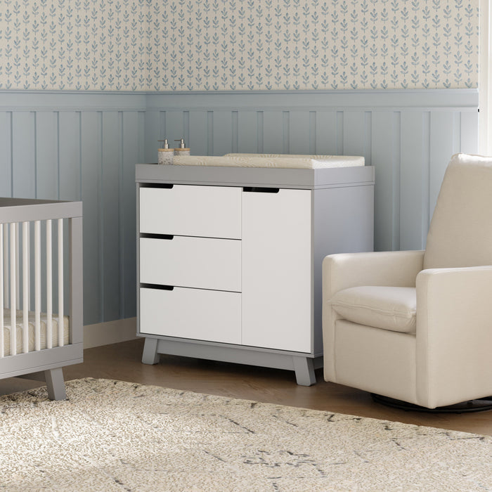 Babyletto Hudson 3-Drawer Changer Dresser with Removable Changing Tray - Nature Baby Outfitter