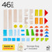 Colored Wooden Building Blocks - 46 Piece Set - Nature Baby Outfitter