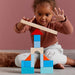 Colored Wooden Building Blocks - 46 Piece Set - Nature Baby Outfitter
