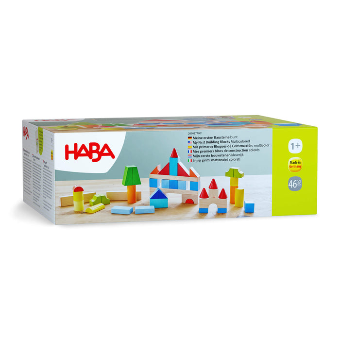 Colored Wooden Building Blocks - 46 Piece Set - Nature Baby Outfitter