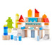 Colored Wooden Building Blocks - 85 Piece Set - Nature Baby Outfitter