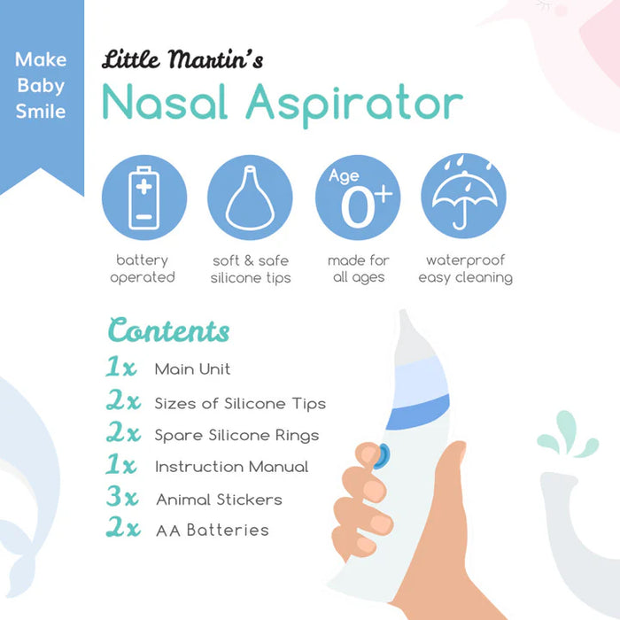 Little Martin's Baby Electric Nasal Aspirator - Light Sky Blue