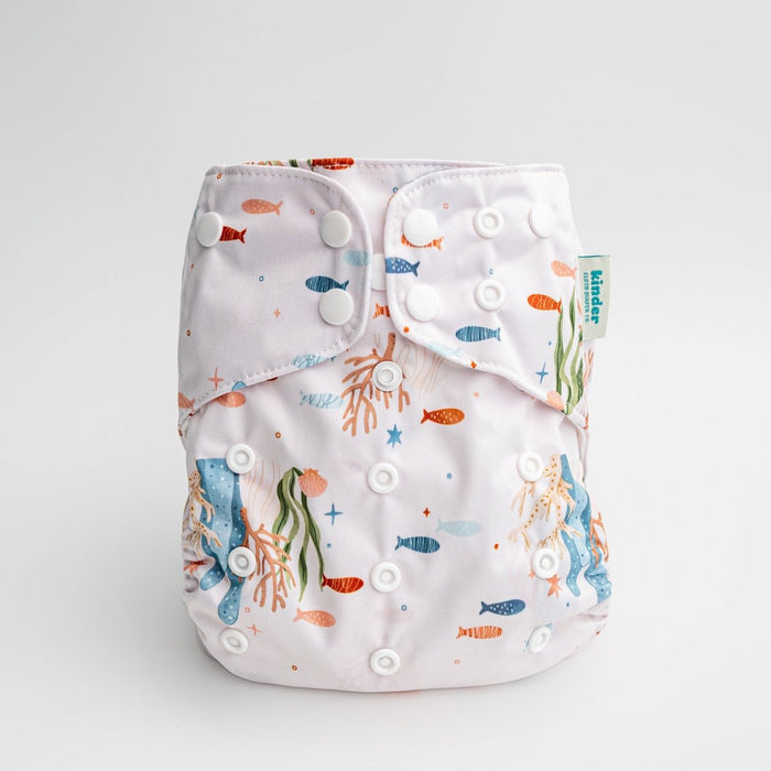 Animals and Insects: Essentials Pocket Cloth Diaper with Athletic Wicking Jersey, Grows with your Baby