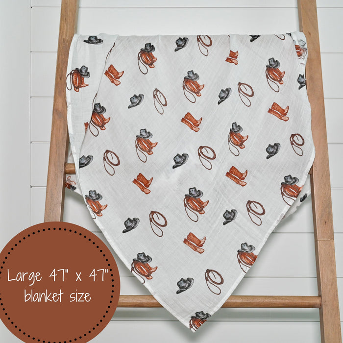 Life Is Better In Boots Swaddle Blanket
