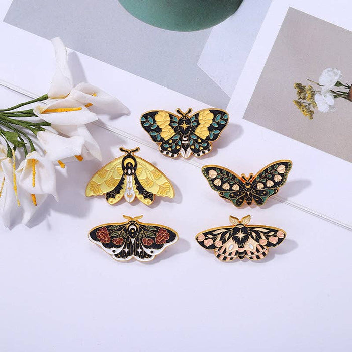 Colorful Butterfly Insect Brooch Metal Badge Scarf Clip