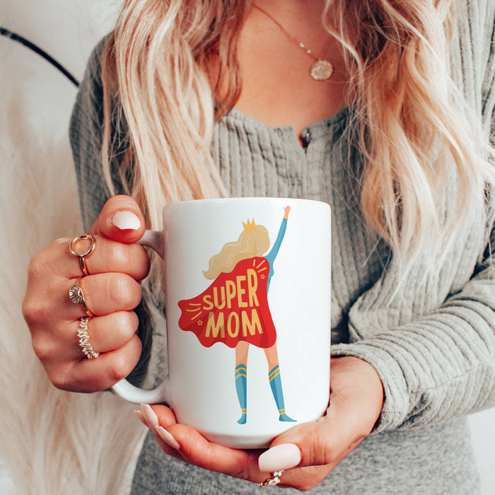 Mother's Day Super Mom 15 oz Mug