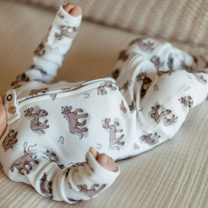 Little Lasso | Organic Zipper Footie