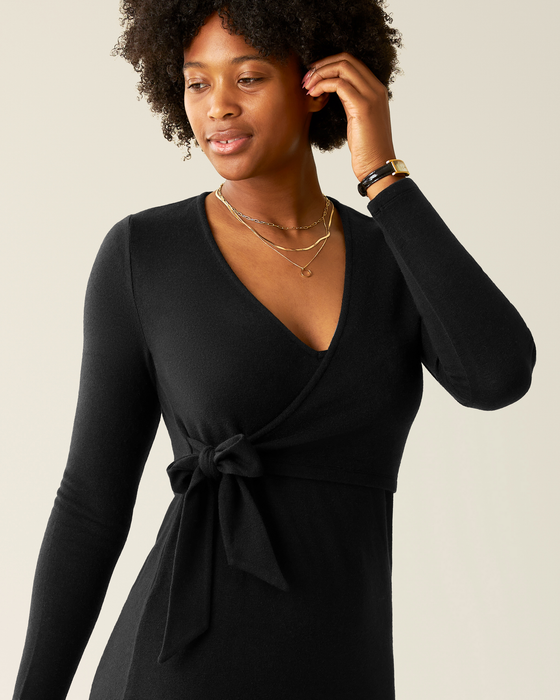 Kate Nursing Wrap Sweater Dress