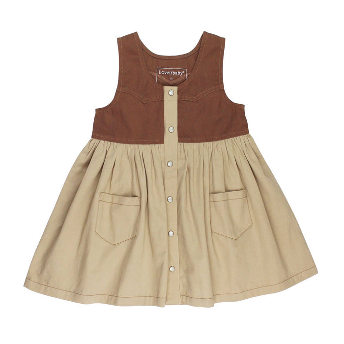 Oatmeal | Kids' Organic Sleeveless Western Dress