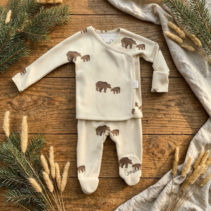 Mama Bear Bamboo Footie Pajamas