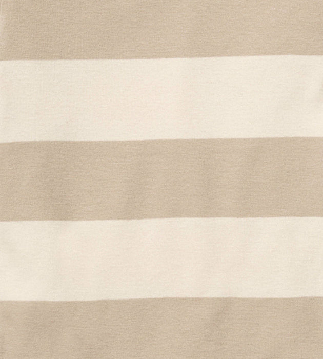 Mommy & Me Rugby Stripe Organic Cotton Sleep & Play - Oat