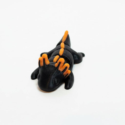 Axolotl (Black and Orange) • Mini 3D Printed Articulated Animal • Flexi Animals [#29] - Nature Baby Outfitter