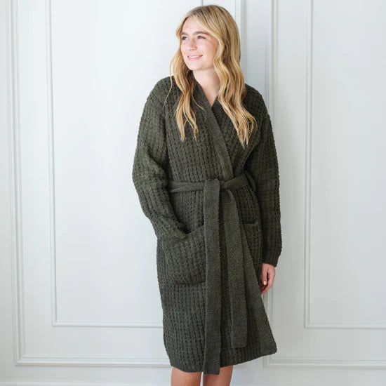 Thyme Waffle Knit Robe