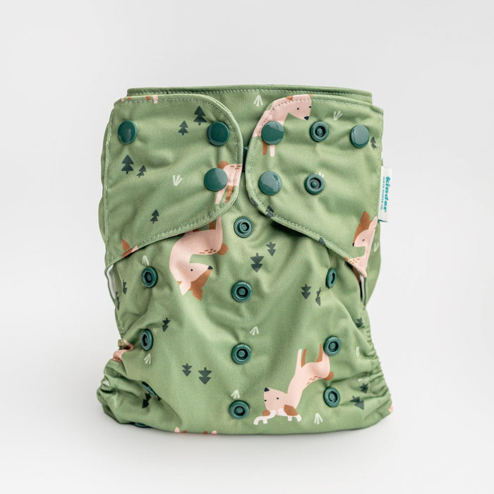 Animals and Insects: Essentials Pocket Cloth Diaper with Athletic Wicking Jersey, Grows with your Baby