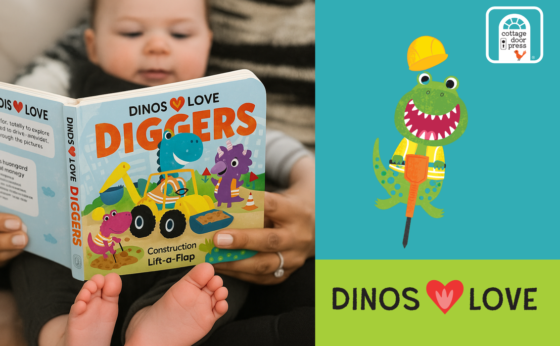 Dinos Love Diggers Lift-a-Flap Dinosaur Board Book