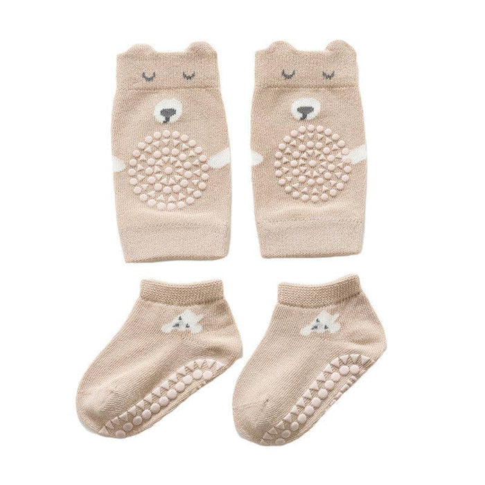 Baby Crawling Knee Pads Cartoon Cotton Socks for Toddlers