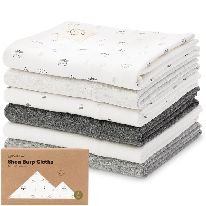 Neutrals 6-Pack Shea Burp Cloths