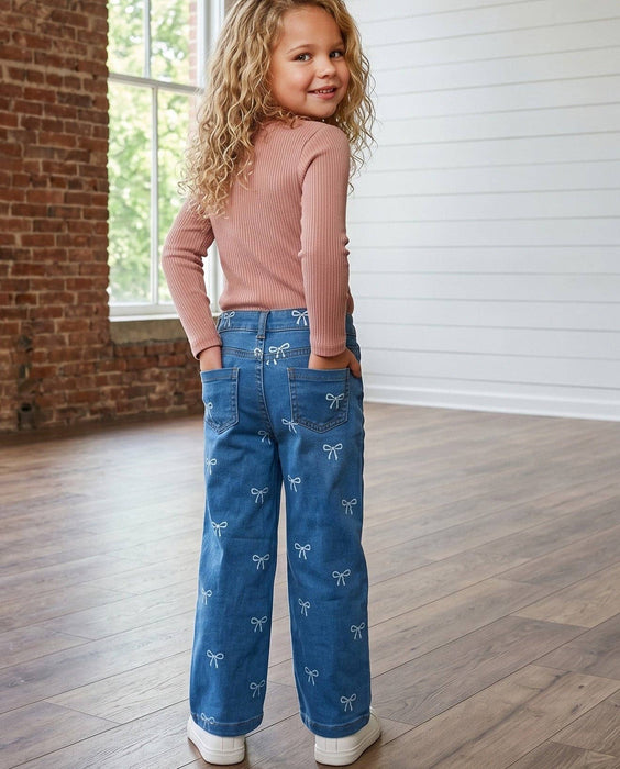 Bow Belle Medium Wash Denim Jeans