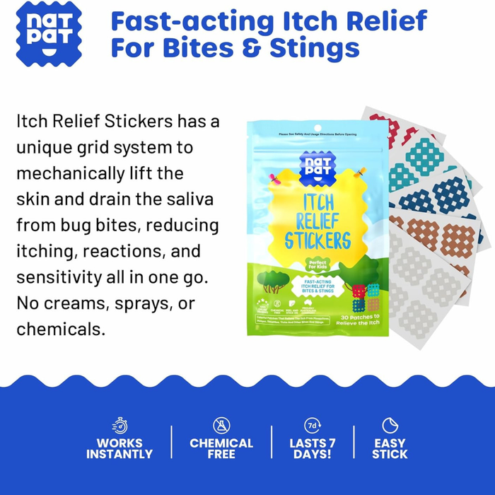Natural Itch & Bug Bite Relief Stickers