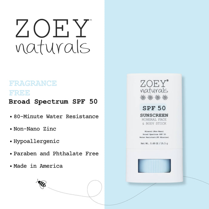 Fragrance-Free SPF 50 Mineral Sunscreen Stick
