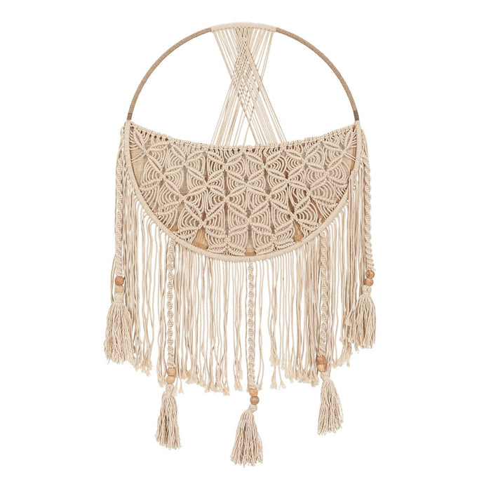 Charlie Farmhouse Macrame Boho Toy Storage with Tassels
