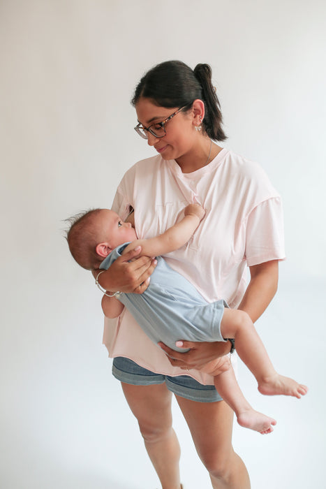 Relaxed Fit Zip Breastfeeding Tee - Nature Baby Outfitter