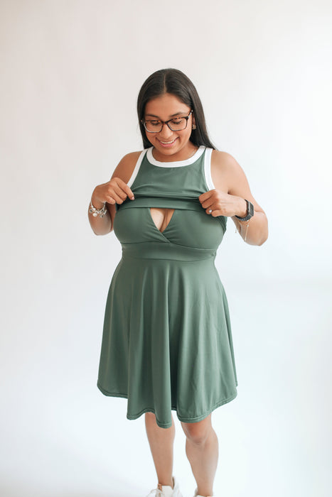 The Courtside Nursing Tennis Dress – Breastfeeding Friendly - Nature Baby Outfitter